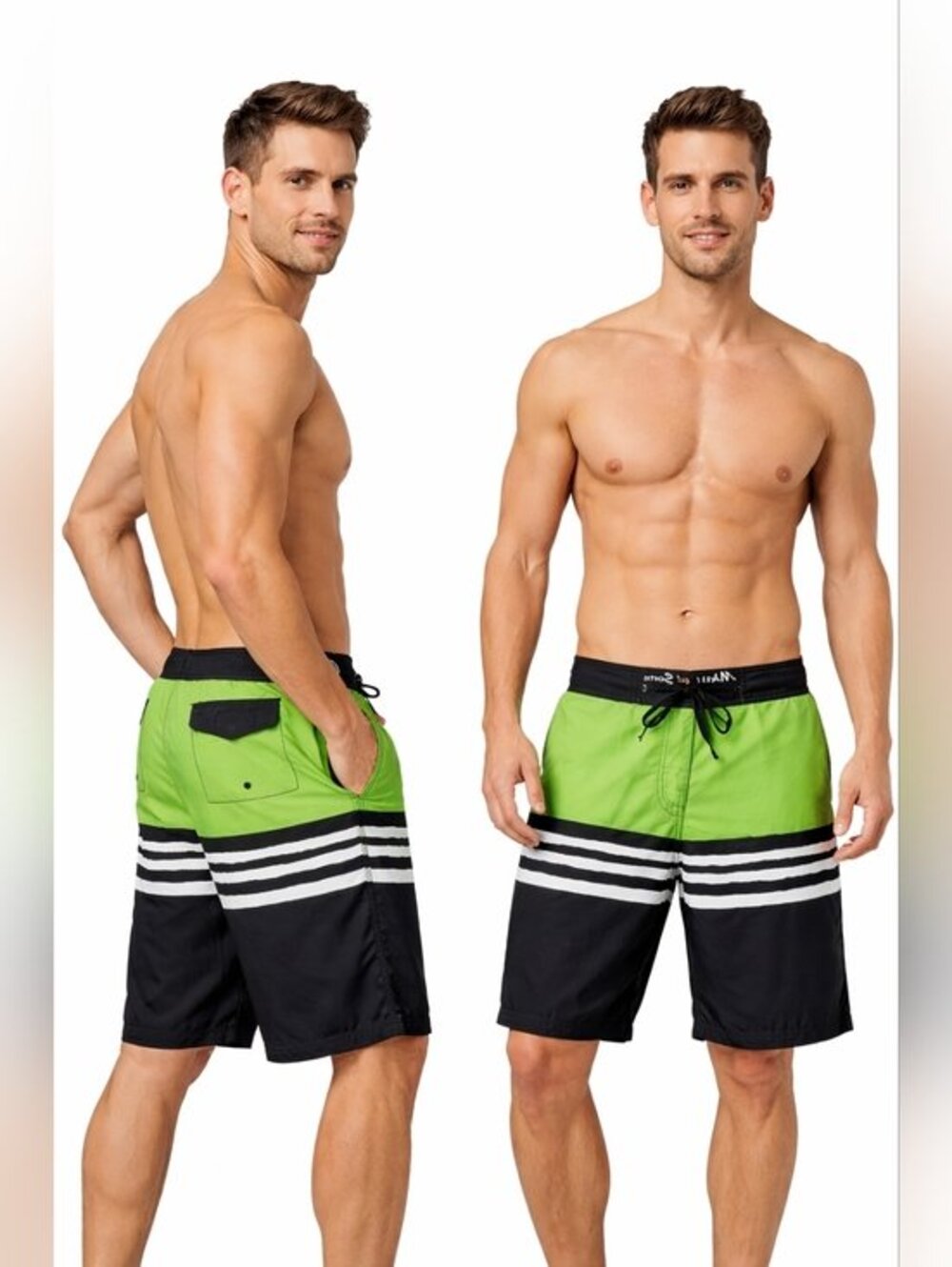 Maui & Sons Men's Swim Trunks Beach Surf Shorts Hawaiian Board Shorts 36” Waist